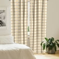 thumbnail image 2 of Ambesonne Geometric Curtains, Checkered Shabby Old, Pair of 28"x63", Orange White Cadet Blue, 2 of 5