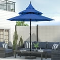 thumbnail image 2 of Maypex Outdoor Patio Umbrella 9 Ft Pagoda with Crank, No Tilt, Navy, 2 of 6