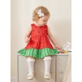 thumbnail image 5 of RUINIXCW Toddler Baby Girl Watermelon Summer Beach Holiday Dress Infant Baby Girls Tank dress Sleeveless Ruffled Tiered A-line Dress, 5 of 8