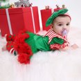 thumbnail image 2 of Odeerbi Christmas Baby Girls Outfit Toddler Newborn Princess Letter Tutu Dress Set Three-piece Suit Green, 2 of 9