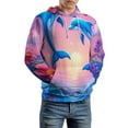 thumbnail image 5 of Charming Dolphins in Floral Fantasy-2 3D Print Hoodie Men Women Autumn Thin Pullover Sweatshirt Vintage Streetwear Tops, 5 of 6