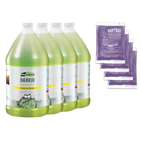MMR Pro (4)-1 gal. Instant Mold/Mildew Stain Remover and (4)-2 oz. Concentrate (Makes 1 gal. each) Mold/Mildew