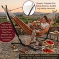thumbnail image 5 of Fenbeli Double Camping Hammock with Stand 2 Person Portable Hammock Bed with Steel Frame and Carry Bag for Backyard Patio Outdoor Poolside, Red, 5 of 7