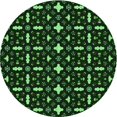 thumbnail image 1 of Ahgly Company Machine Washable Indoor Round Transitional Night Black Area Rugs, 4' Round, 1 of 7