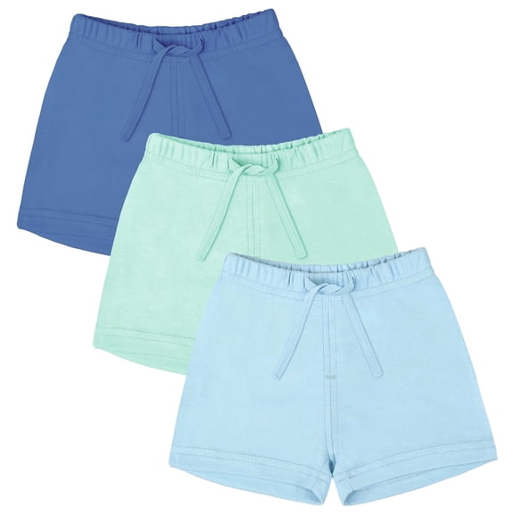 Ruisita 3 Pack Unisex Baby Toddler Cotton Shorts Baby Pull-on Solid Shorts Soft Clothes for Summer Daily