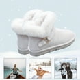 thumbnail image 4 of Snow Boots for Women Warm Fur Lined Winter Boots Comfortable Anti-slip Short Boot Slip on Outdoor Booties, 4 of 6