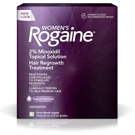 Women's Rogaine 2% Minoxidil Solution for Hair Regrowth (4-month supply)