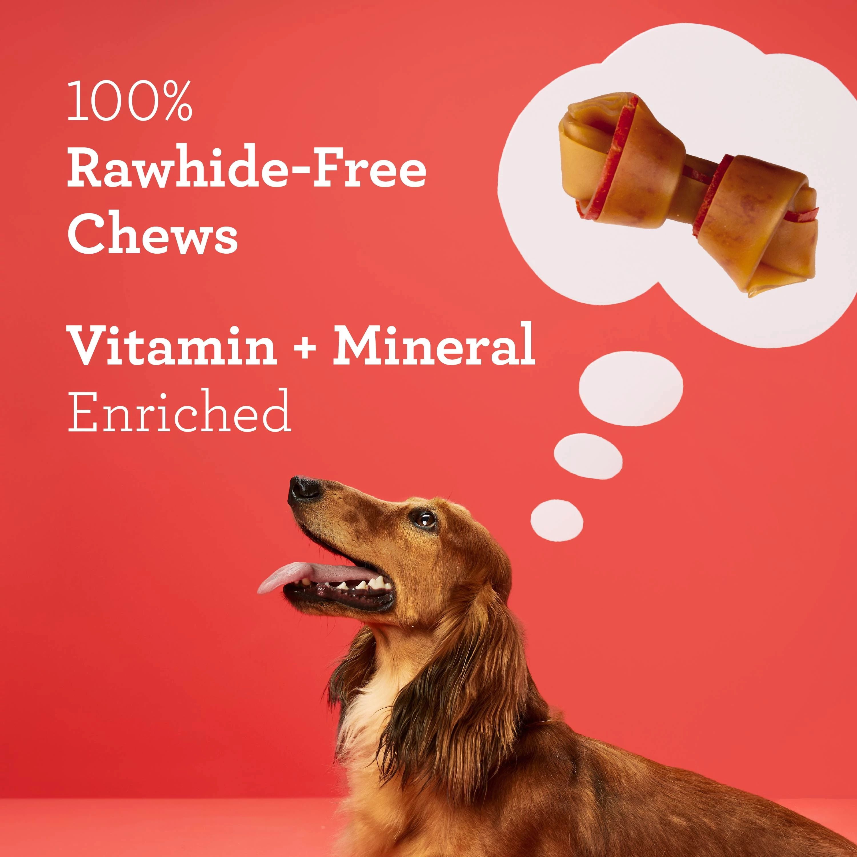 DreamBone Mini Bones Made With Real Peanut Butter 45 Count, Rawhide-Free Chews For Small Dogs, DreamBone Peanut Butter Mini 45ct, 25.3oz, 720g