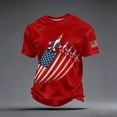 thumbnail image 2 of FUZHIQ Mens T Shirts for Celebrate 250th Anniversary American Flag Print Fast Drying 4th Of July Shirt Vintage Patriotic Veteran Tee, 2 of 4