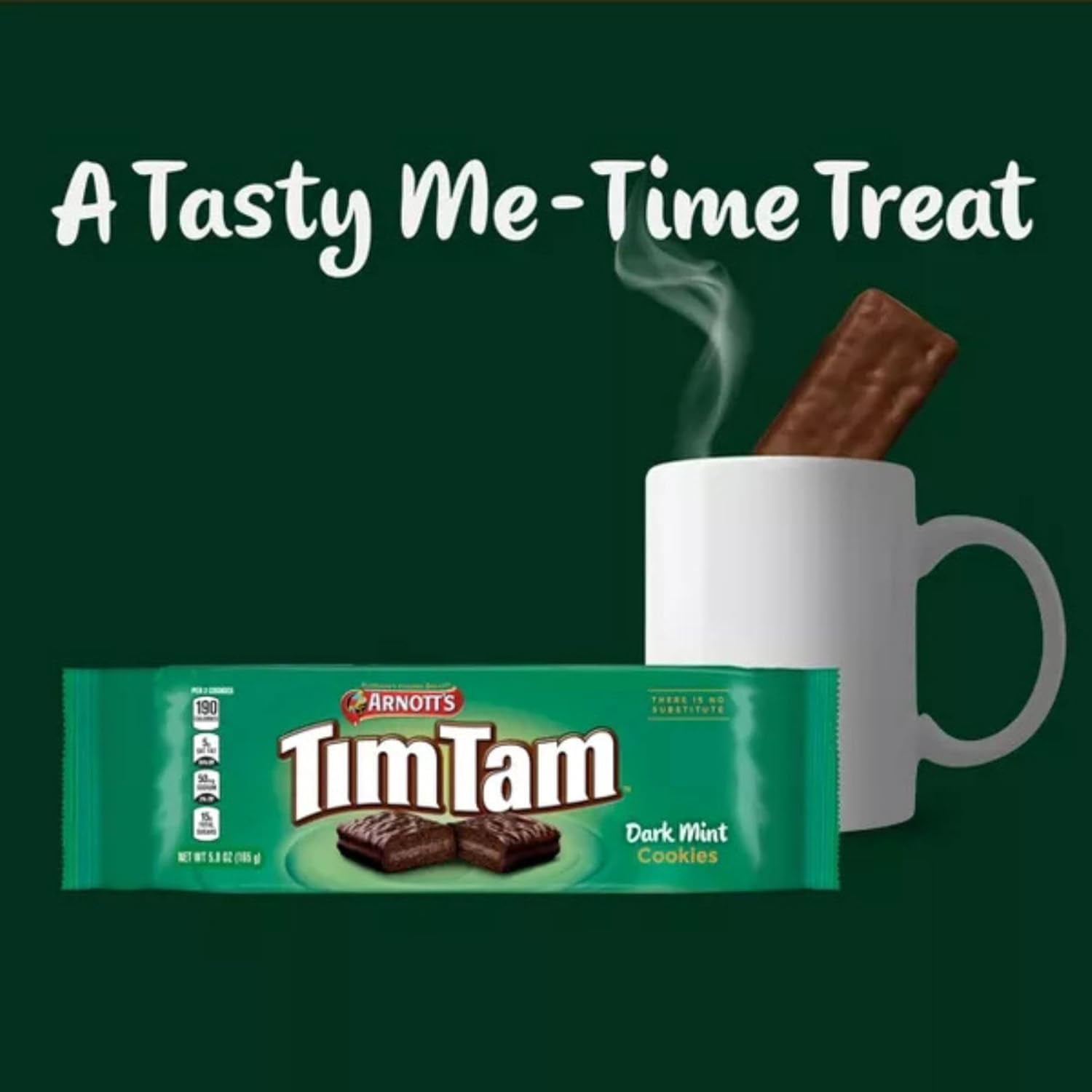Tim Tam Dark Mint (Case Pack of 12 x 165g) Australia's Most Loved & Most Iconic Chocolate Biscuit Cookies