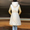 thumbnail image 5 of Miluxas Women Long Vest Solid Color Sleeveless Hood Winter Vest Outwear White 6(M), 5 of 5