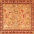 thumbnail image 1 of Ahgly Company Indoor Square Animal Orange Traditional Area Rugs, 5' Square, 1 of 1