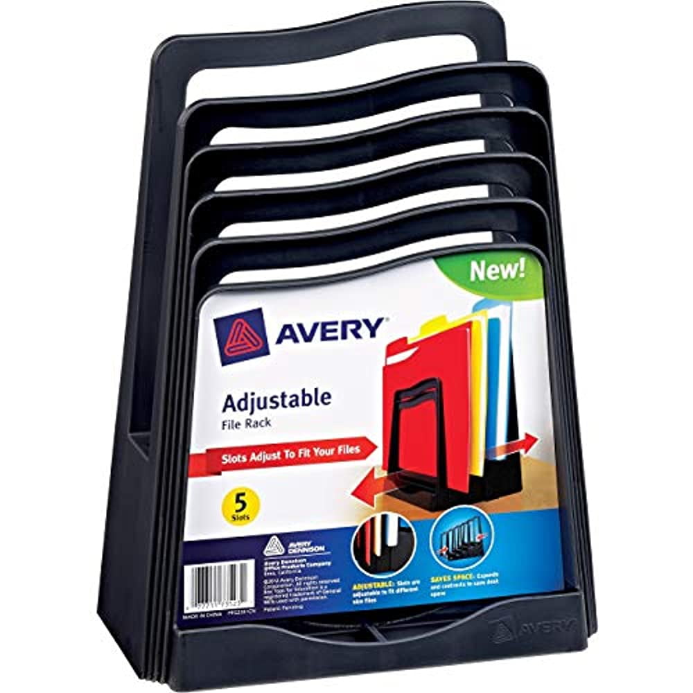 Avery 73523 Adjustable File Rack, Five Sections, 8 x 10 1/2 x 11 1/2