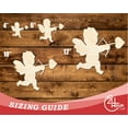 thumbnail image 3 of Unfinished Wood Cupid Shape 3" / 1/2", 3 of 3