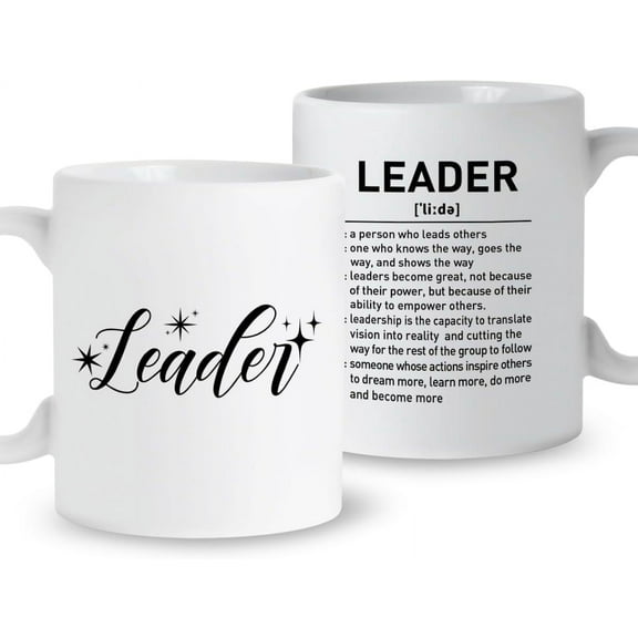 Leader Gift Coffee Mug, a Person Who Leads Others, Christmas Birthday Retirement Gift for Mentor Boss Supervisor Appreciation Thank You Gift Coworker New Job Leaving Farewell Gifts, Ceramic 11oz