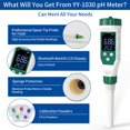 thumbnail image 2 of Medidor de pH para alimentos Yewhick Bluetooth de alta precisión a prueba de agua, 2 of 6