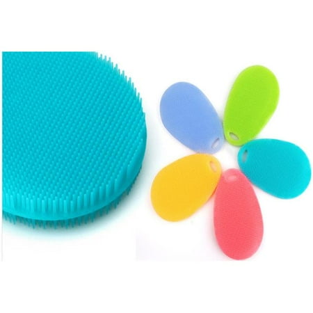 

Brush Soft Bowl Silicone Brush Wash Environmental Super Silicone Prevention Kitchen，Dining & Bar Shower Scrub Brush with Long Handle for Cleaning