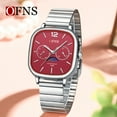 thumbnail image 3 of Explojoy Unisex Square Quartz Watch – Waterproof Ultra Slim Wristwatch, Casual Style with Date Display, 3 of 10