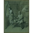 thumbnail image 2 of Johann Peter Krafft 12x14 Gold Ornate Wood Frame and Double Matted Museum Art Print Titled - Hercules and Omphale (1805), 2 of 4