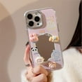 thumbnail image 3 of Cute 3D Animal Avatar Dog Sheep Rabbit Plating Mirror Phone Case Compatible with iPhone Case (Pink,iPhone 13 Pro Max), 3 of 6