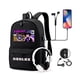 thumbnail image 1 of Mochila escolar para adolescentes, morral antirrobo de color sólido con USB para mujer, morral de estudiante de lona para niño y niña, 1 of 4