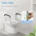 OasisSpace Medical Toilet Safety Rail Adjustable Compact Support
