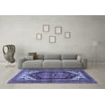 thumbnail image 3 of Ahgly Company Machine Washable Indoor Rectangle Persian Blue Traditional Area Rugs, 7' x 9', 3 of 4