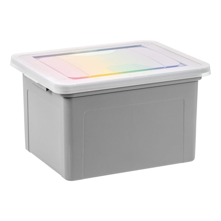 IRIS USA Plastic File Storage Box, Legal/Letter, Gray, Stackable photo 6