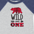 thumbnail image 4 of Inktastic Plaid Bear Wild and 1 with Arrow Boys or Girls Baby Bodysuit, 4 of 5