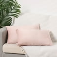 thumbnail image 2 of Unique Bargains Set of 4 Solid Velvet Pillowcases Modern Decorative Throw Pillow Covers Pink/Beige 12" x 20", 2 of 6