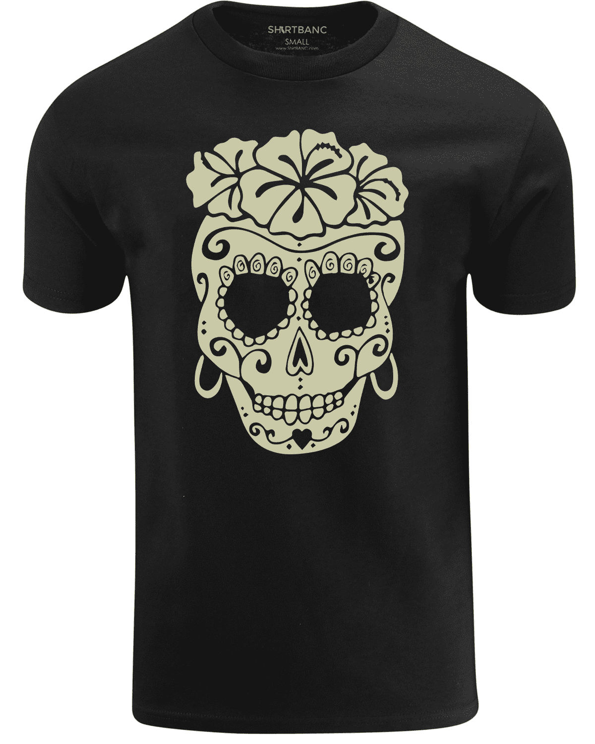 ShirtBANC Mens Sugar Skull Shirt Rockabilly Day of the Dead Culture