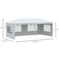 thumbnail image 2 of 10x20 Party Tent with 4 Removable Walls, Wedding Canopy Gazebo, White, 2 of 11