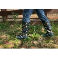 thumbnail image 4 of Rongee Women Rain Boots Tall Waterproof Outdoor Garden Boots Blossom Flower Printed with Adjustable Buckle (9(M) US), 4 of 8