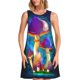 thumbnail image 1 of Fotbe Magic Mushrooms ,Fireflies Vestido de Verano sin Mangas para Mujer – Vestido Midi Línea A, Estilo Camiseta Floral, Vestido Playero Casual y Fluido, 1 of 7