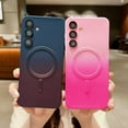 thumbnail image 4 of Magnetic Gradient for Samsung Galaxy S23 FE 5G Phone Case, Compatible with MagSafe, Full Camera Lens Film Protection Soft Silicone Shockproof Matte Cover for Galaxy S23 FE 6.4" (Rose Pink), 4 of 12