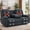 Black, variant on Korser 3 Seater Recliner Couch with Massage and Heating,Manual Recliner Sofa with Pull-Down Table & Recessed Power Strip for Living Room & Home Theater,Grey