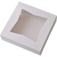 thumbnail image 2 of JAK Industrial 9 x 9 x 2.5 Inch White Bakery Boxes with Windows - Auto Popup - 20 Pack, 2 of 4