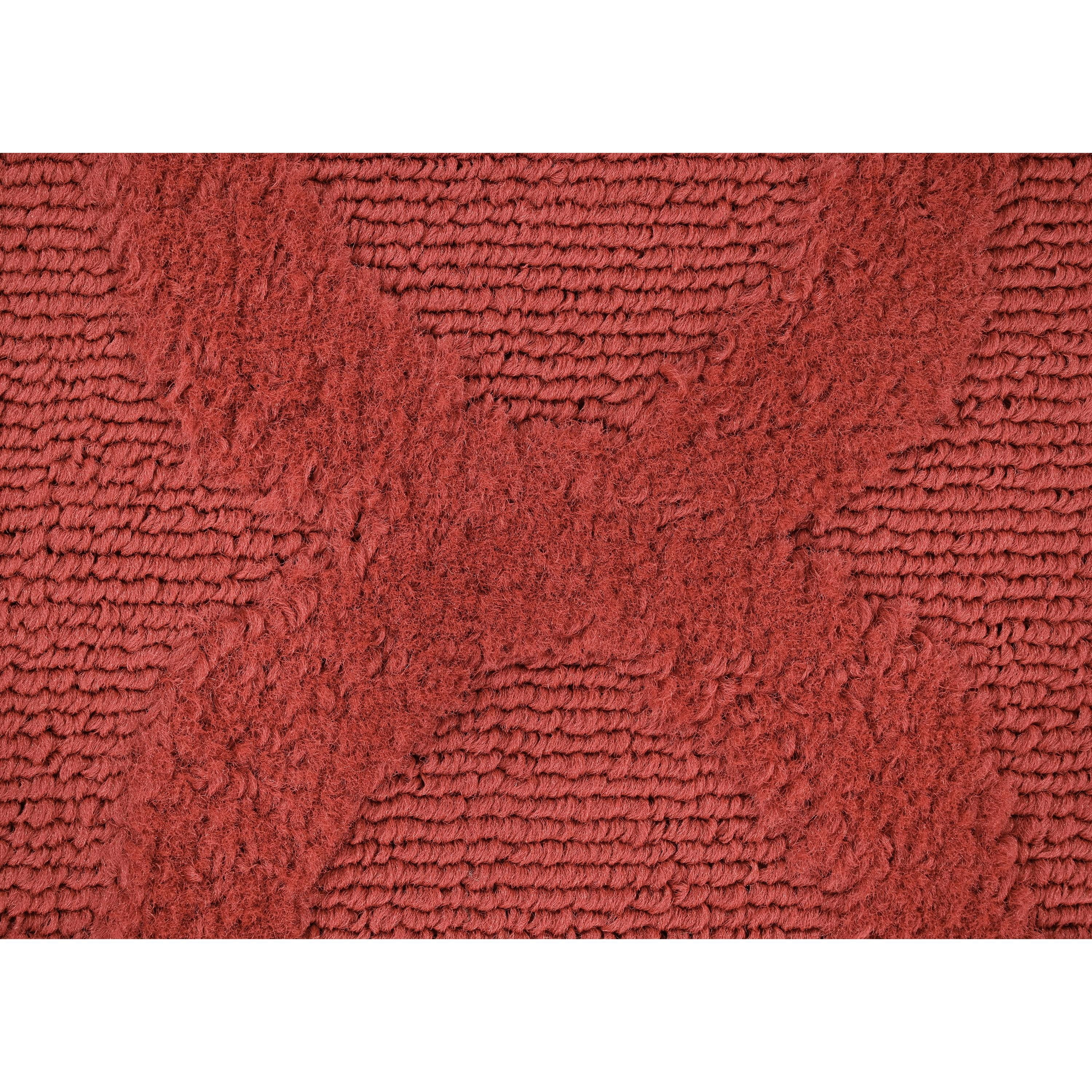 Garland Rug Quatro Polypropylene Chili Red Indoor Runner Rug, 3' x 12'