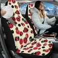thumbnail image 2 of Uorisanigo Car Seat Covers 2pcs/Set Red Ladybugs High Back Vehicle Cushion Cover Stretchy Plush Auto Protectors Front Seats Cover for Most Cars, Trucks, SUVs, Vans, 2 of 7