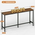 thumbnail image 4 of FDW 71” Bar Table, Bar Height Pub Table with Sturdy Legs & Adjustable Foot Pads, Counter Height Dining Table for Bar, Pub, Kitchen, Dining Room, Coffee Shop –Brown, 4 of 7