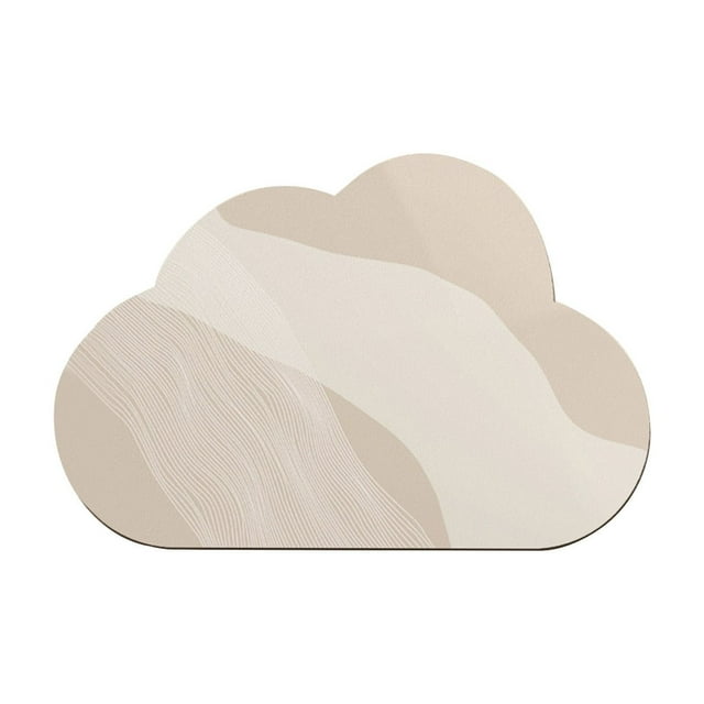 Vwrxbz Bath Mat Non Slip Super Absorbent Silicone Bathroom Rug Fast Drying Washable Shower Floor Mat Cloud Shape 16x24