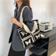 thumbnail image 2 of Bolso de hombro de punto de mariposa para mujer Bolso de lana de gran capacidad (negro), 2 of 7