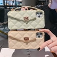 thumbnail image 6 of Wallet Case Compatible with iPhone 11, Purse Flip Card Holder Soft Silicone Case Cover with Handstrap & Long Pearl Crossbody Chain (Green, iPhone 11), 6 of 15