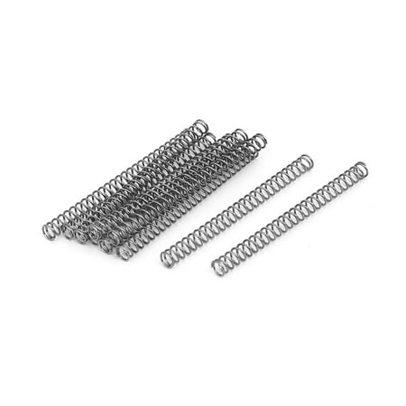 

0.5mmx4mmx50mm 304 Stainless Steel Compression Springs Silver Tone 10pcs