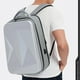thumbnail image 4 of Mochila para portátil de gran capacidad con puerto USB, ideal para la universidad. gris, 4 of 9