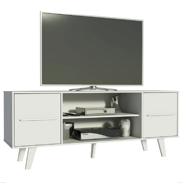 Mueble Mesa Para Tv Rack Madesa Copenhaguen Hasta 55'' Blanco Madesa Copenhaguen