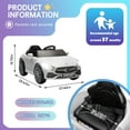 thumbnail image 5 of Xuanlur Licensed Benz CLS 350 12V Electric Ride on Toys with Parent Remote Control, Spring Suspension, Electric Car for Kids, Power Car Wheels with Bluetooth Music, LED Lights (White), 5 of 7