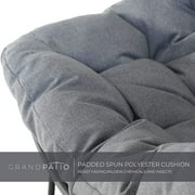 Grand Patio Outdoor 2-Piece Rocking Chairs, Oversized Padded Cushion Rocker for Porch, Gray