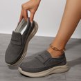 thumbnail image 5 of SACFOF Women's Suede Platform Loafers - Slip-On Wedge Moccasin with Comfortable Non-Slip Rocker Sole for Business, Casual, Daily Wear, 5 of 6
