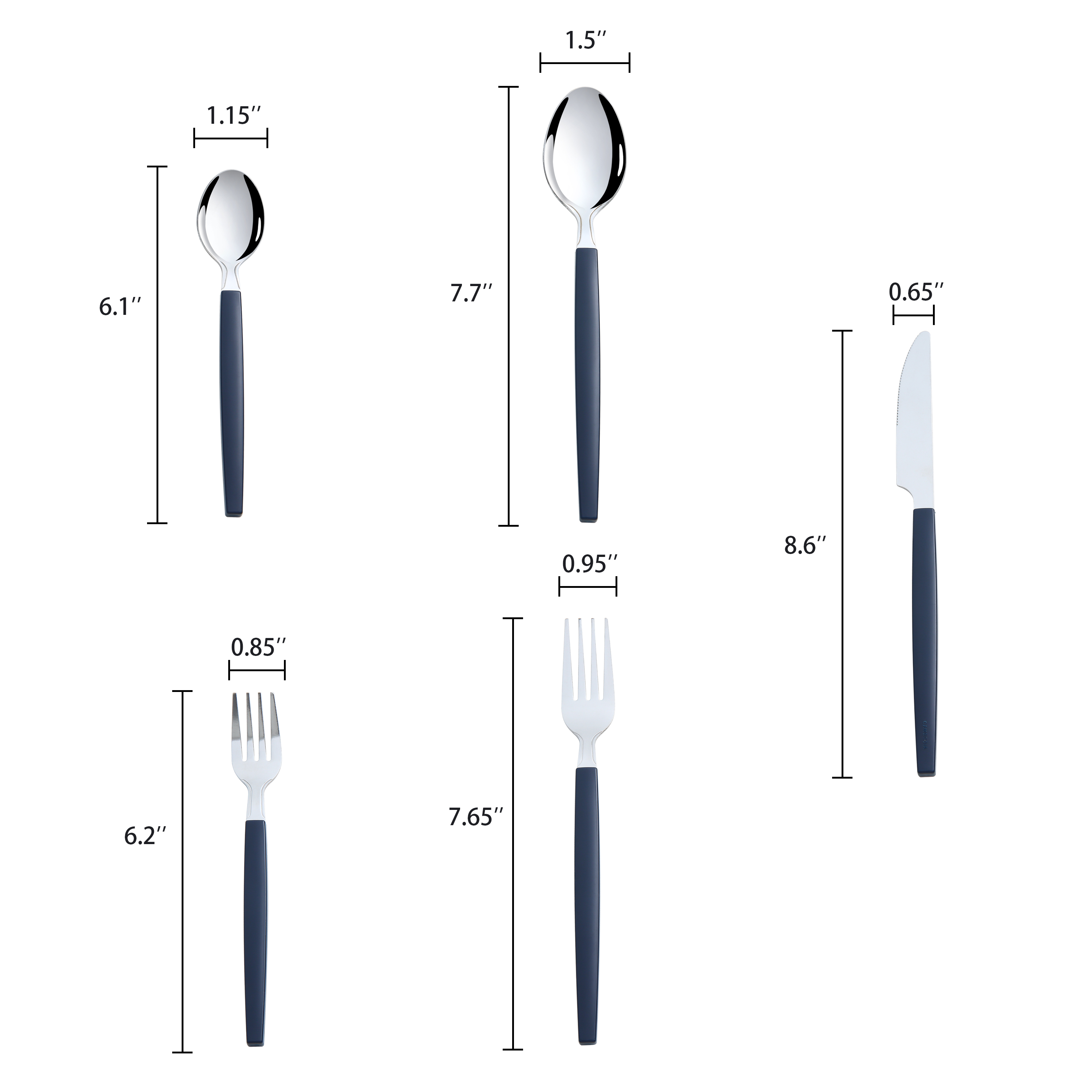 Mainstays 49 Piece Stainless Steel and Plastic Flatware Set with
